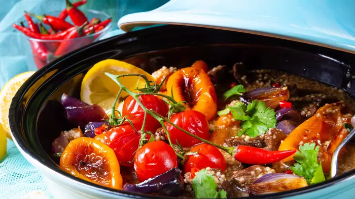 Les recettes - Tajine d'agneau aux abricots