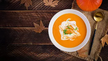 Les recettes Sacré français - Halloween - Soupe - Soupe à la citrouille épicée